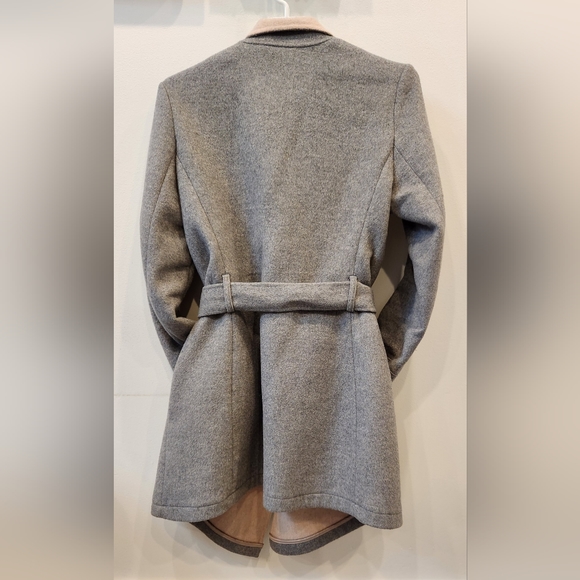 Laundry by Shelli Segal Drape Front Wool Blend Coat, Grey and Light Pink… - Picture 3 of 16